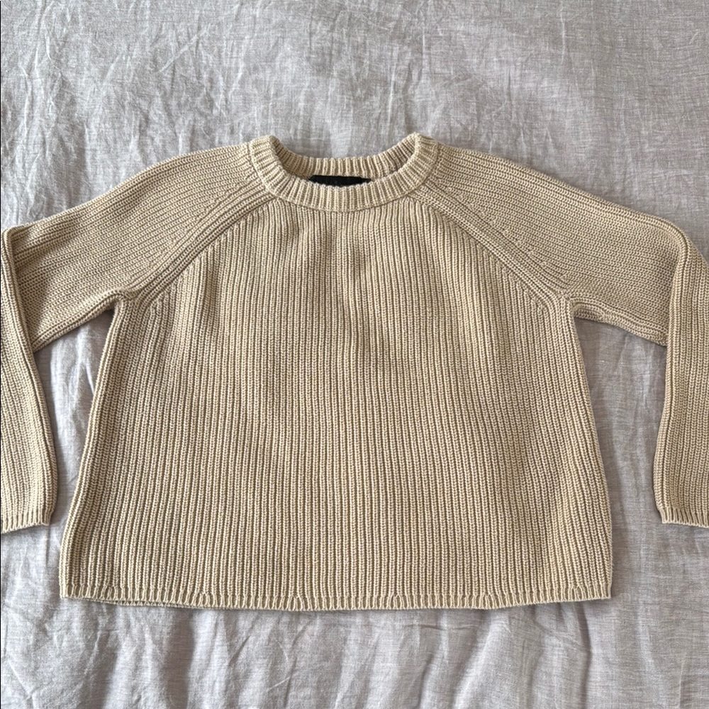 Jenni Kayne cotton fisherman-large blush/tan color GUC